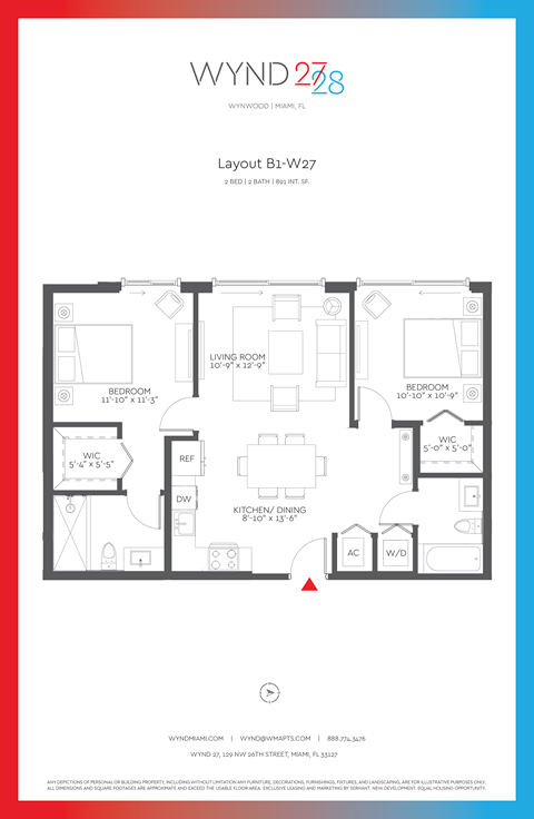 W27 - 2BR 2BA_891 SF at WYND 27 & WYND 28, Florida , 33127